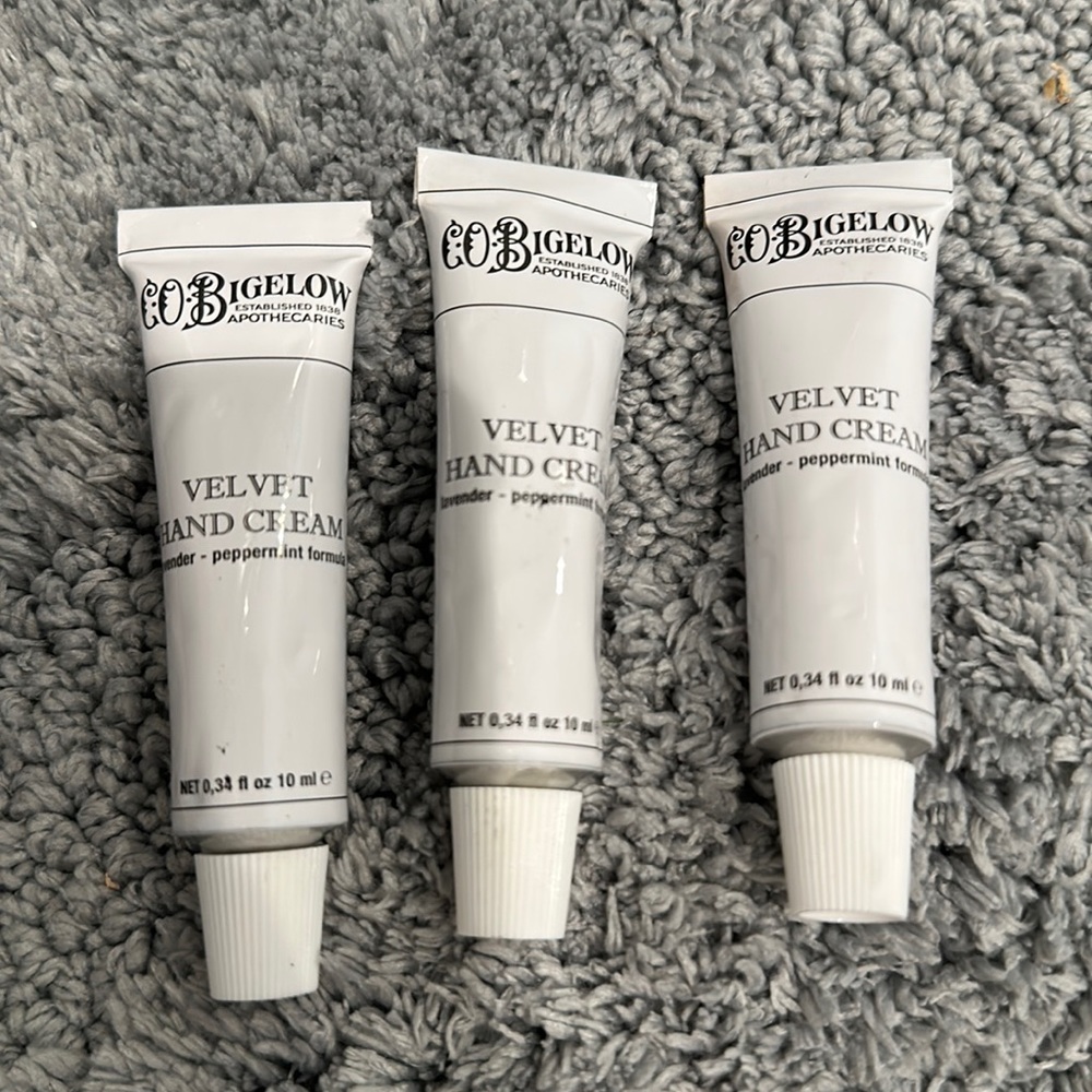CO Bigelow Velvet Hand Cream Set of 3 (10ml each)